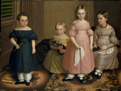 The Alling Children ca. 1839   by Oliver Tarbell Eddy   1799-1868  The Metropolitan Museum of Art  New York  NY 66.242.21